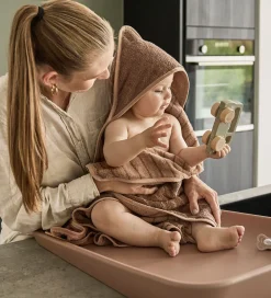 Leander Babyhåndklæde - Hoodie - 80x80 cm - Clay
