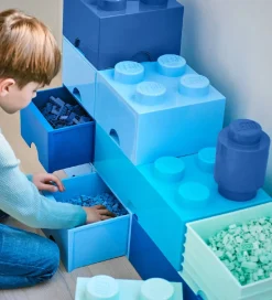LEGO® Storage Opbevaringsskuffe - 8 Knopper - 50x25x18 - Lyseblå