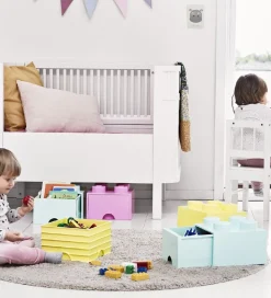 LEGO® Storage Opbevaringsskuffe - 4 Knopper - 25x25x18 - Aquablå