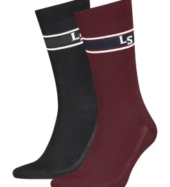 Levis Strømper - 2-pak - Bordeaux/Sort