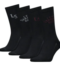 Levis Strømper - 4-pak - Sort m. Print