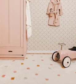 Little Dutch Gulvtæppe - 120x170 cm - Beige m. Pink Prikker