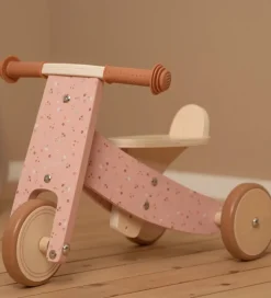 Little Dutch Løbecykel - Træ - Pink Flower