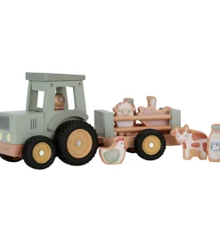 Little Dutch Traktor m. Trailer - Træ - Little Farm