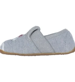 Living Kitzbühel Hjemmesko - Uld - Hellgrau m. Enhjørning