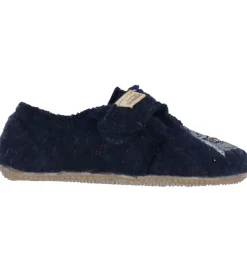 Living Kitzbühel Hjemmesko - Uld - Nachtblau m. T-rex