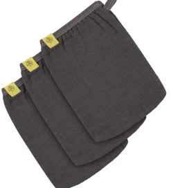 Lässig Vaskehandske - 3-pak - Anthracite