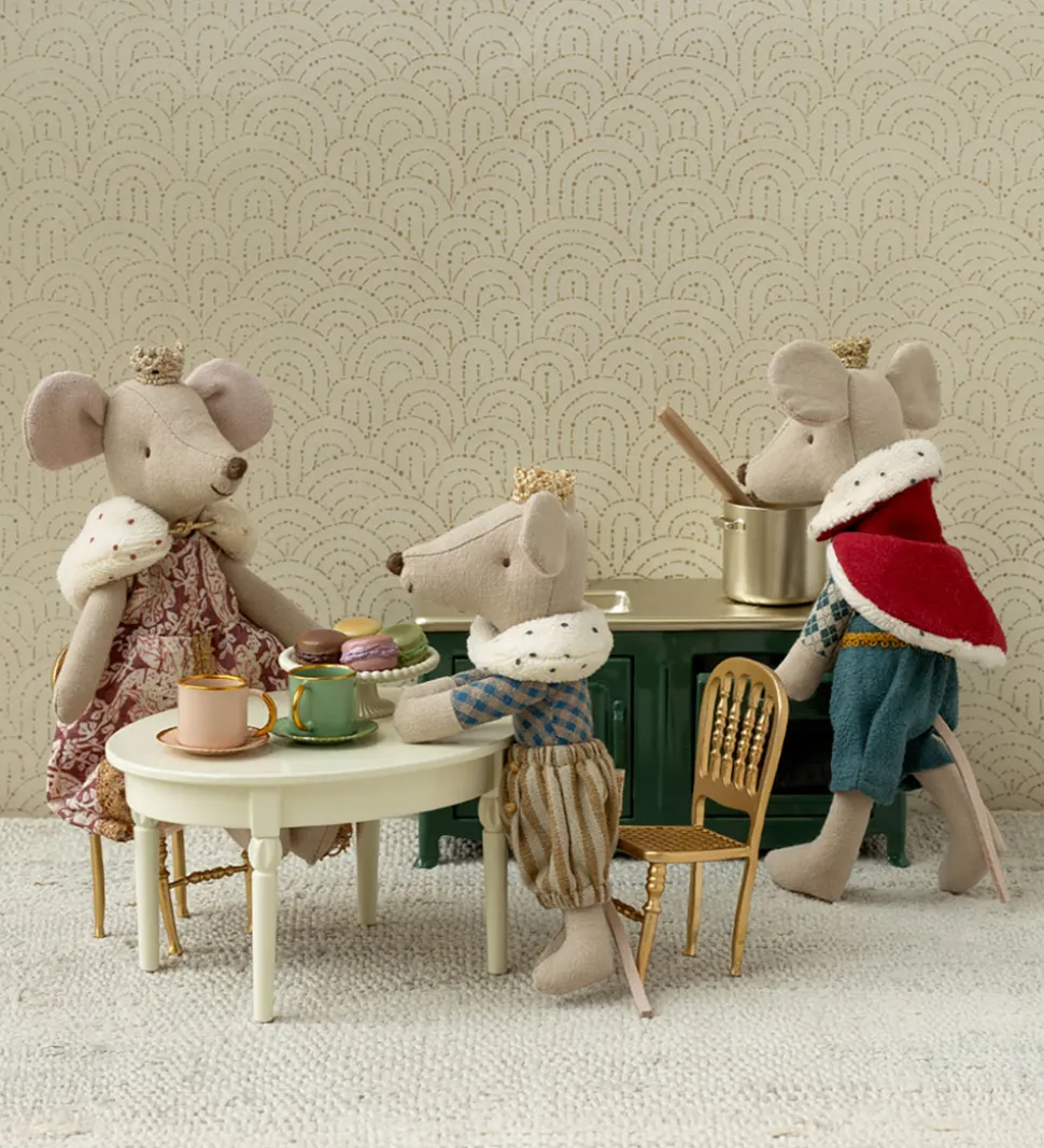 Maileg Miniature Vintage Spisebord - Mus - Råhvid