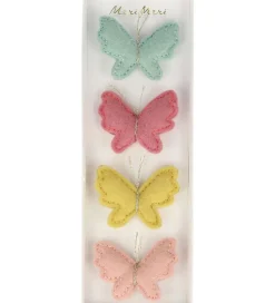 Meri Meri Hårspænder - 4-pak - Filt - Sommerfugle - 5 cm - Clips