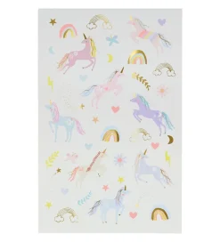 Meri Meri Tatoveringer - Unicorn Tattoo Sheet