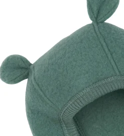 Mikk-Line Elefanthue - Uld - 1-lags - Balsam Green m. Ører