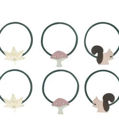 Mimi & Lula Hårelastikker - 6 stk - Woodland Chestnut