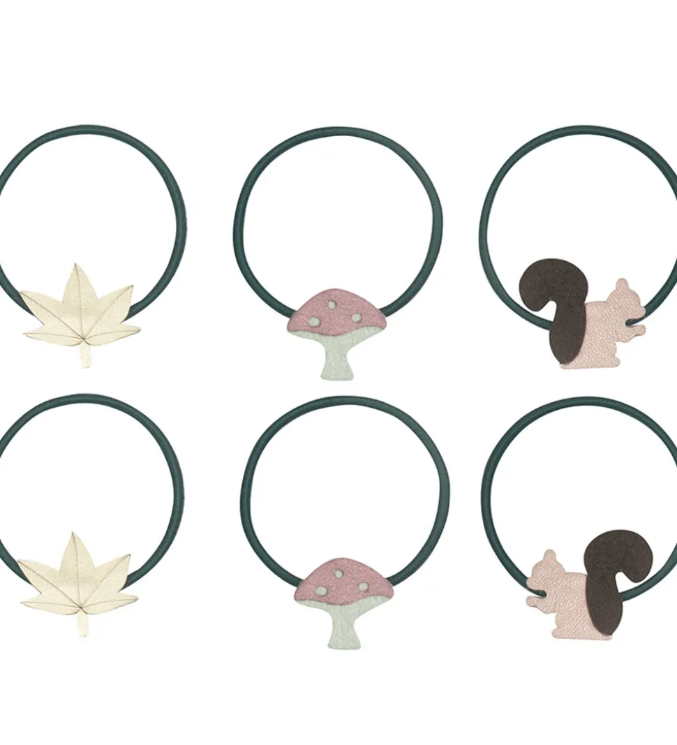 Mimi & Lula Hårelastikker - 6 stk - Woodland Chestnut