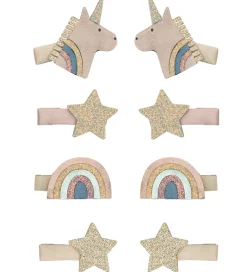 Mimi & Lula Hårklips - 8-pak - 3 cm - Mini Unicorn Celeste