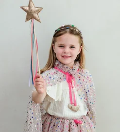 Mimi & Lula Kappe - Tyl - Beige Rainbow Hearts