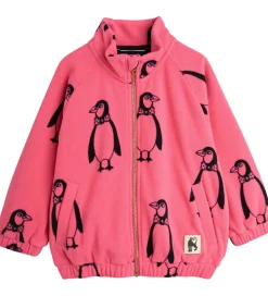 Mini Rodini Fleecejakke - Penguin - Pink