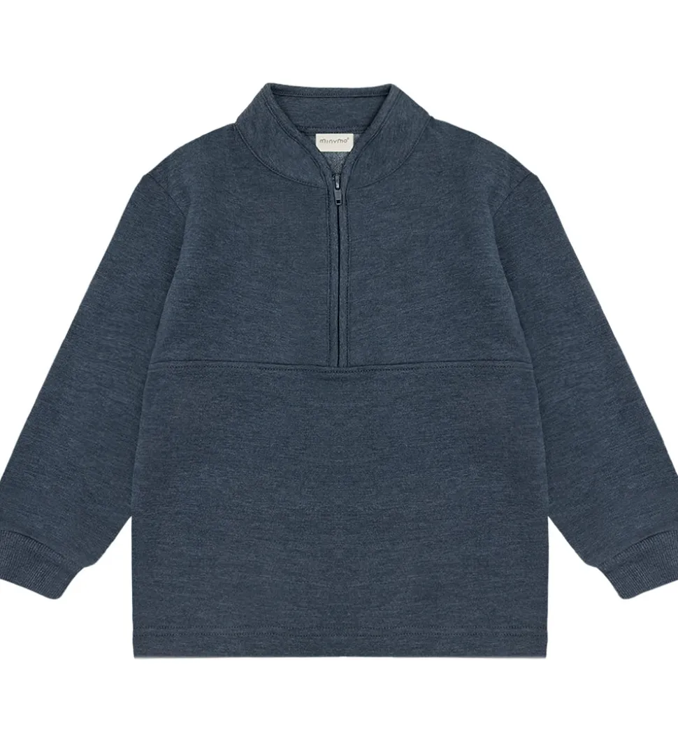 Minymo Sweatshirt m. Lynlås - 2-pak - Vetiver