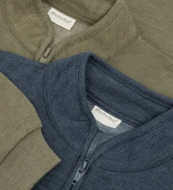 Minymo Sweatshirt m. Lynlås - 2-pak - Vetiver