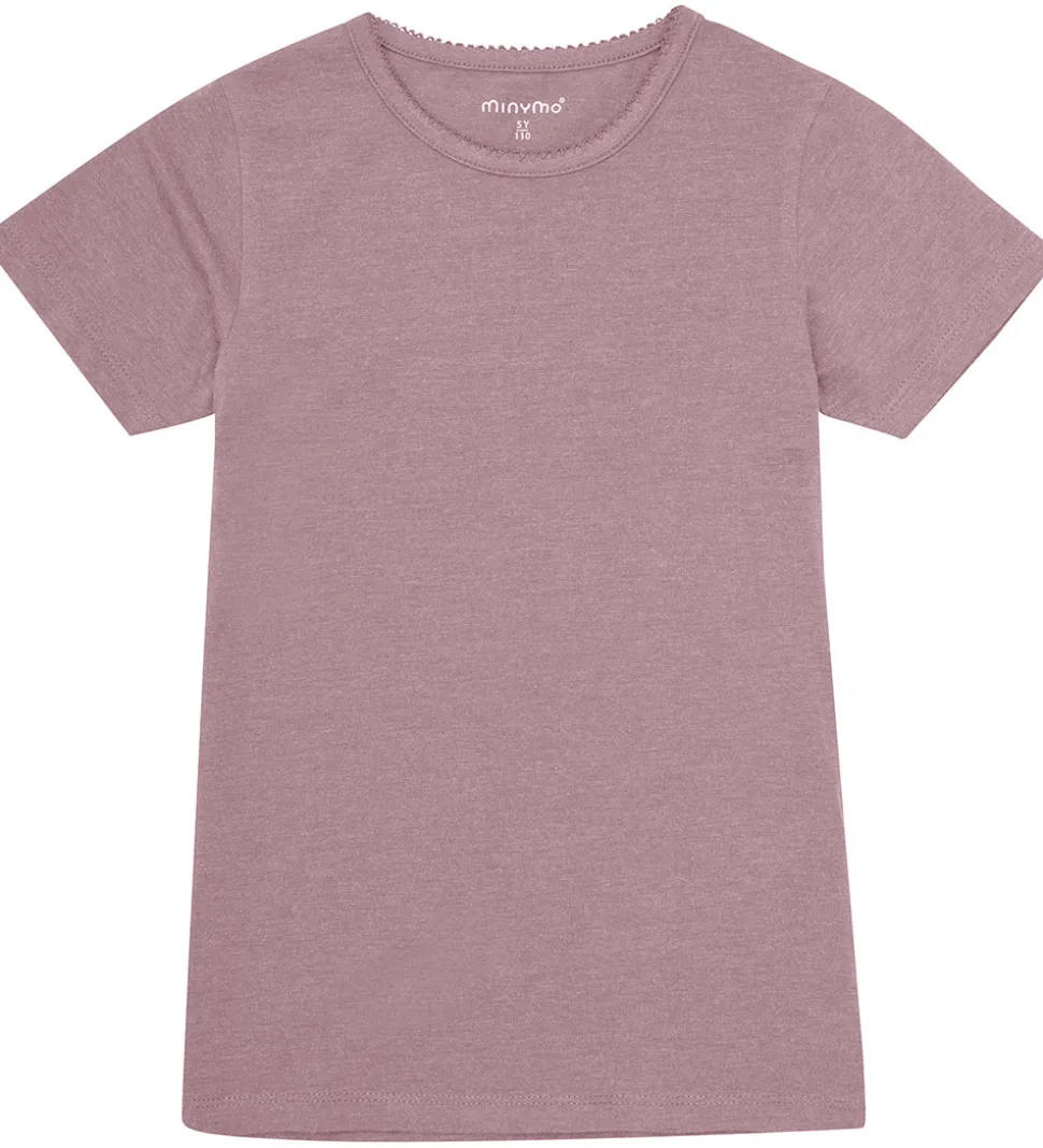 Minymo T-shirts - 2-pak - Elderberry/Rainy Day