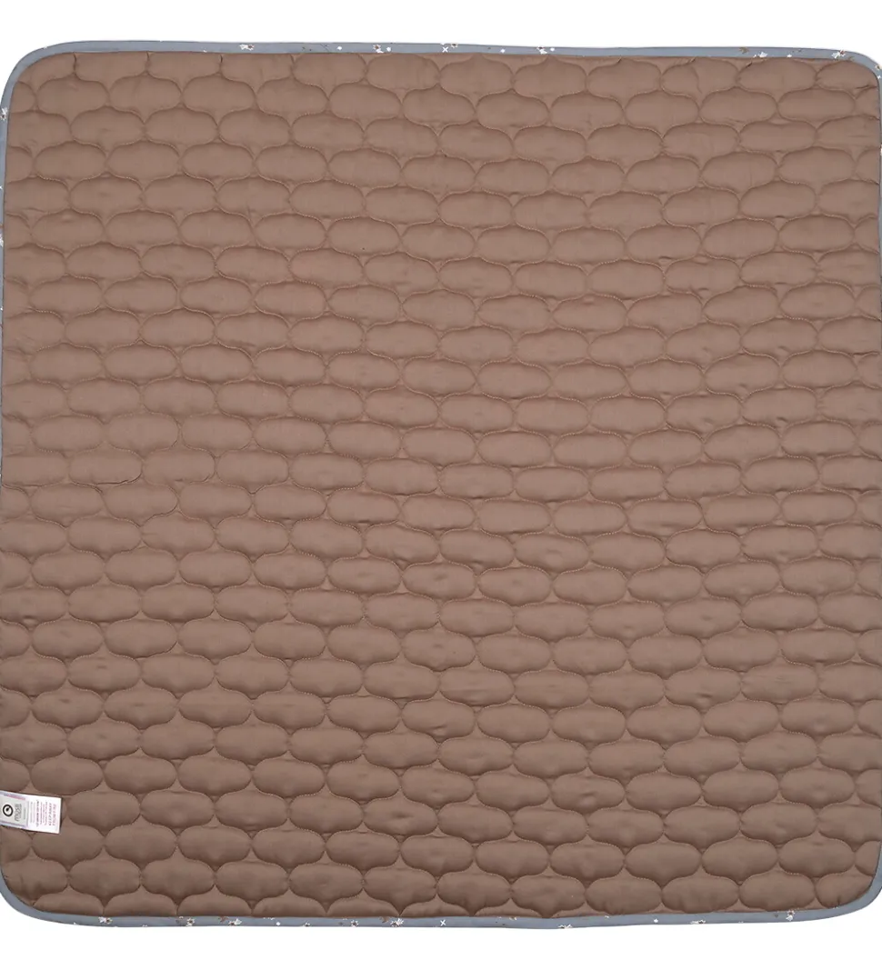 Müsli Tæppe - Quiltet - 90x90 cm - Stars - Jasmin Blue/Balsam Cr