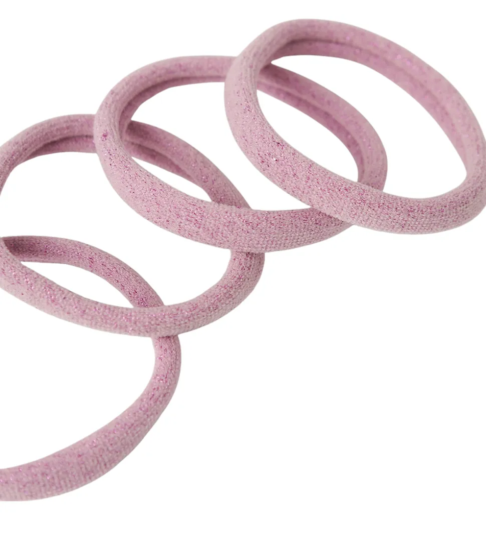 Name It Hårelastikker - NkfRiga - 4-pak - Keepsake Lilac/m. Glit