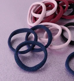 Name It Hårelastikker - NkfRiga - 4-pak - Beacon Blue/m. Glitter