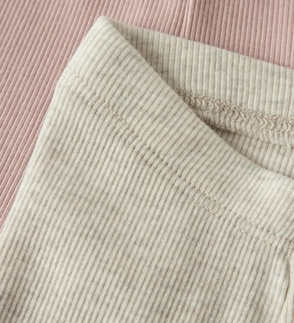 Name It Leggings - 2-pak - NbnKab - Peyote Melange/Sepia Rose