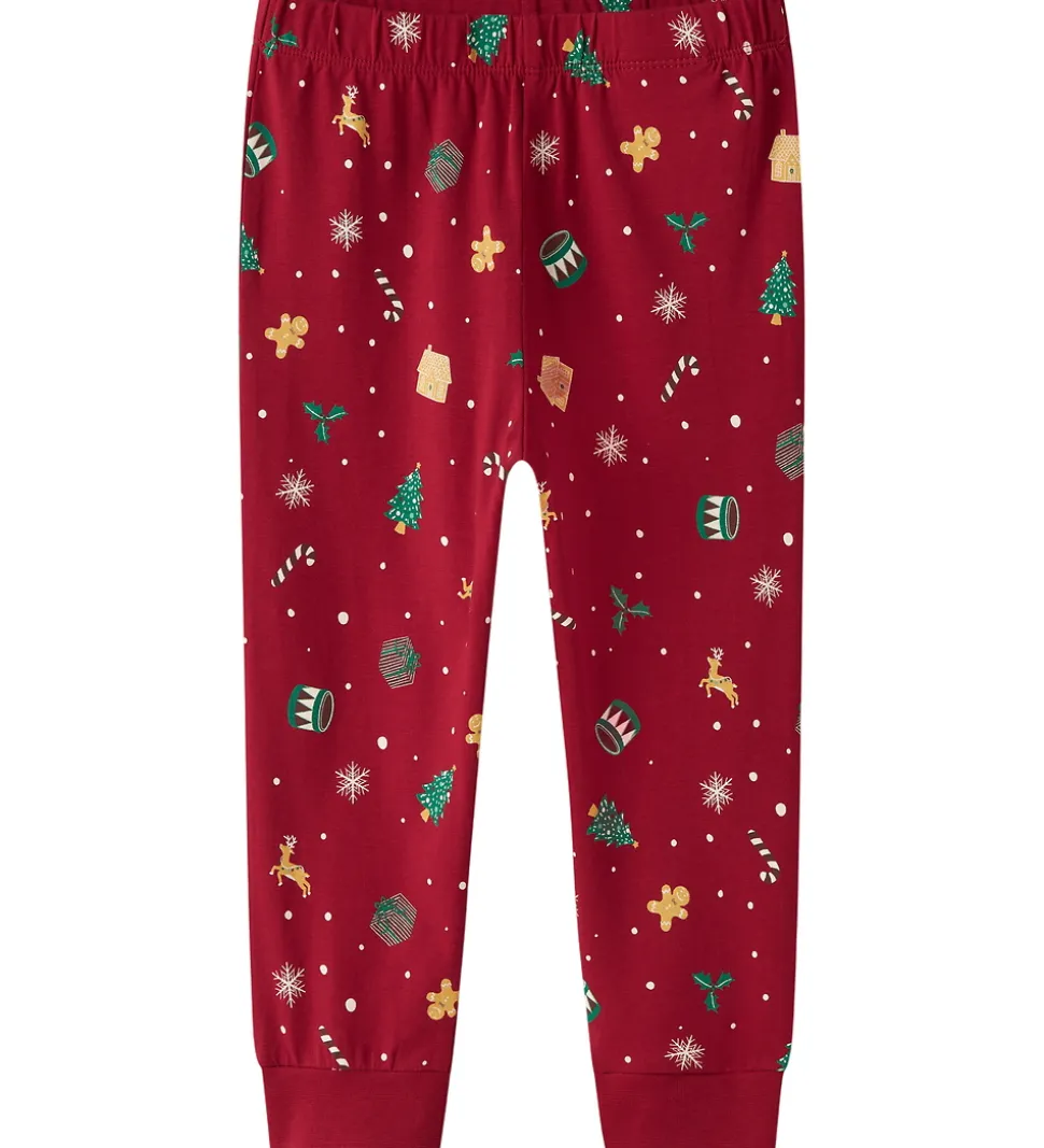 Name It Nattøj - 2-Delt - NmnVismas - Jester Red/Xmas AOP Red