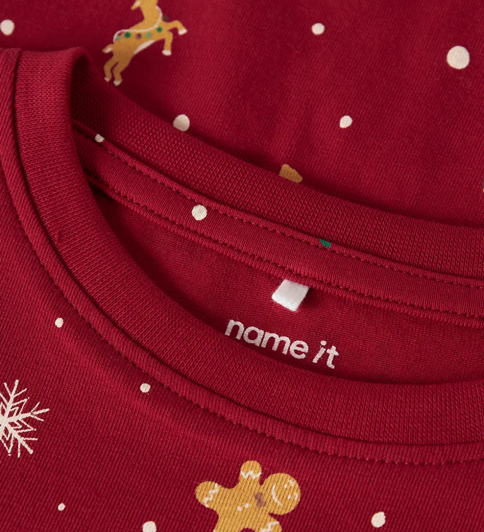 Name It Nattøj - 2-Delt - NmnVismas - Jester Red/Xmas AOP Red