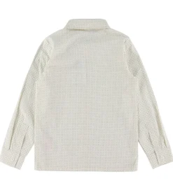 Name It Skjorte - NkmVilfred - Cloud Dancer/Dot Navy Blazer