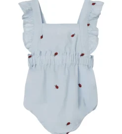 Name It Sommerdragt - NbfFerilla - Chambray Blue m. Mariehøner