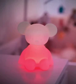 Nattou Natlampe - Silikone - LED - Mus - 12x14x15 cm - Hvid