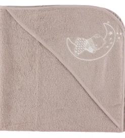 Nørgaard Madsens Babyhåndklæde - 100x100 cm - Beige m. Bamse