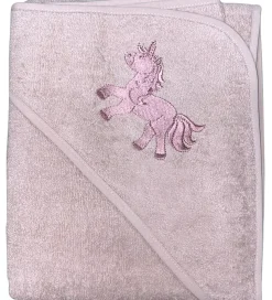 Nørgaard Madsens Badeslag - 75x75 cm - Pale Mauve m. Enhjørning