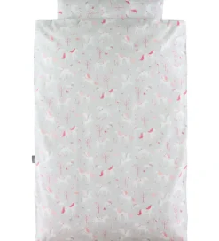 Nørgaard Madsens Sengetøj - Junior - Grå m. Pink Enhjørninger