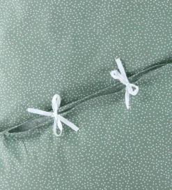 Nørgaard Madsens Sengetøj - Junior - Dusty Green m. Prikker
