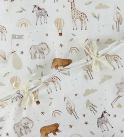 Nørgaard Madsens Sengetøj - Baby - Beige m. Striber/Zoodyr