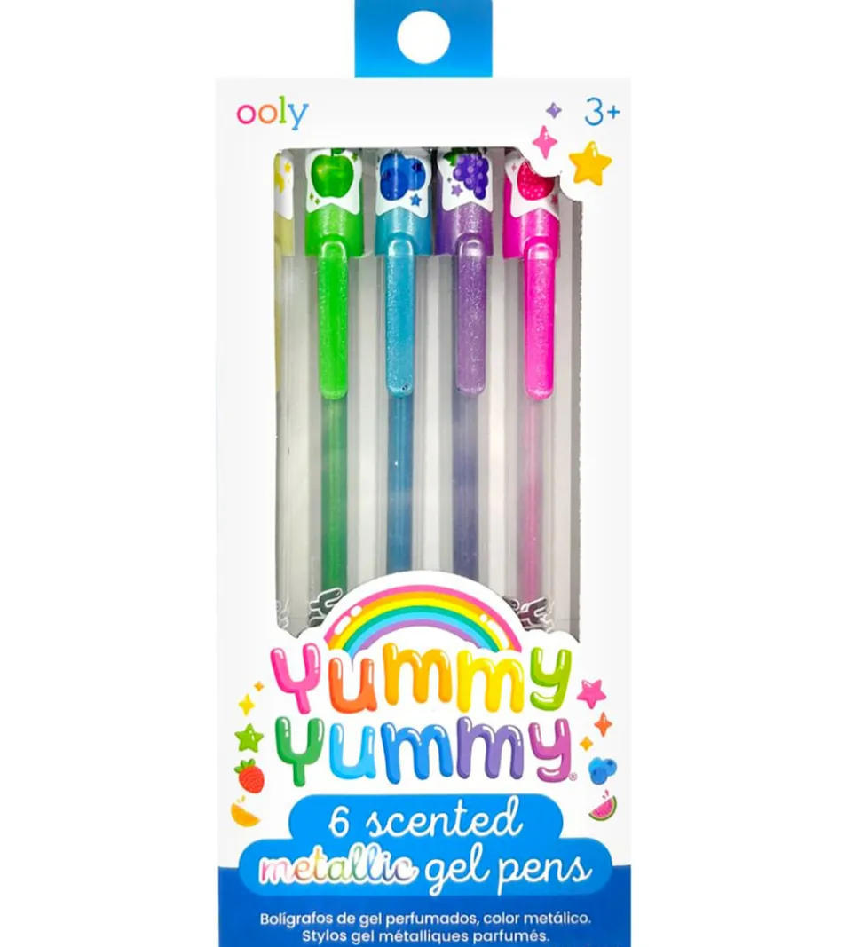 Ooly Kuglepenne m. Frugtduft - Metallic - 6 stk - Yummy Yummy