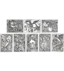 Ooly Magiske Maleark - Hidden Colors - 8 Stk. - Magic Friends