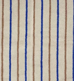 OYOY Babyhåndklæde - 100x100 cm - Raita - Karamel/Optic Blue