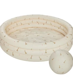 OYOY Badebassin m. Badebold - 120x26 cm - Butter/Giraffe