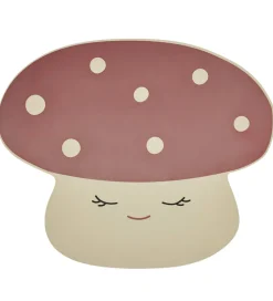 OYOY Dækkeserviet - Mushroom - Off White/Red