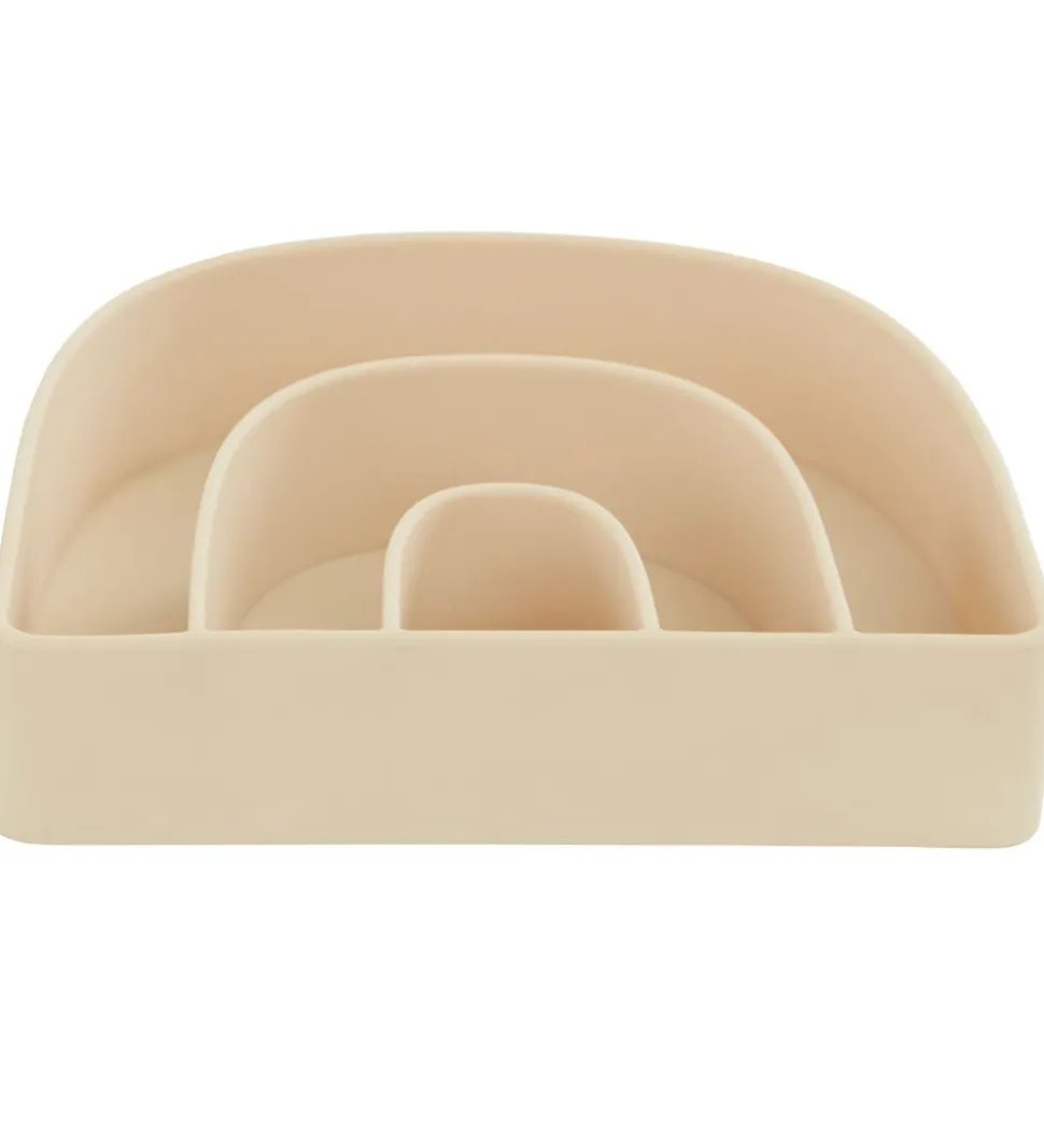 OYOY Tallerken & Skål - Silikone - Rainbow - Choko/Vanilla