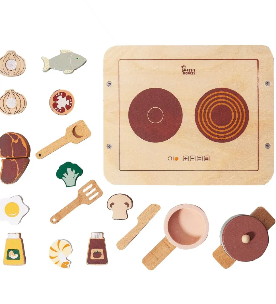 Petit Monkey Legekøkken - 17 Dele - Træ