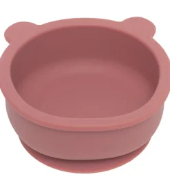 Petit Monkey Skål m. Sugekop - Silikone - Bear - Mahogany Rose