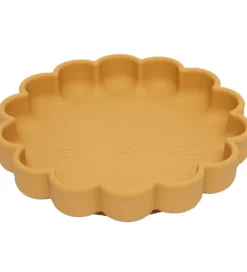 Petit Monkey Tallerken m. Sugekop - Silikone - Lion - Ochre