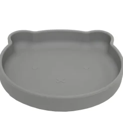 Petit Monkey Tallerken m. Sugekop - Silikone - Pewter Green