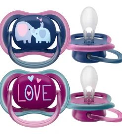 Philips Avent Sutter - 2-pak - Ultra Air - Blå/Lilla m. Print