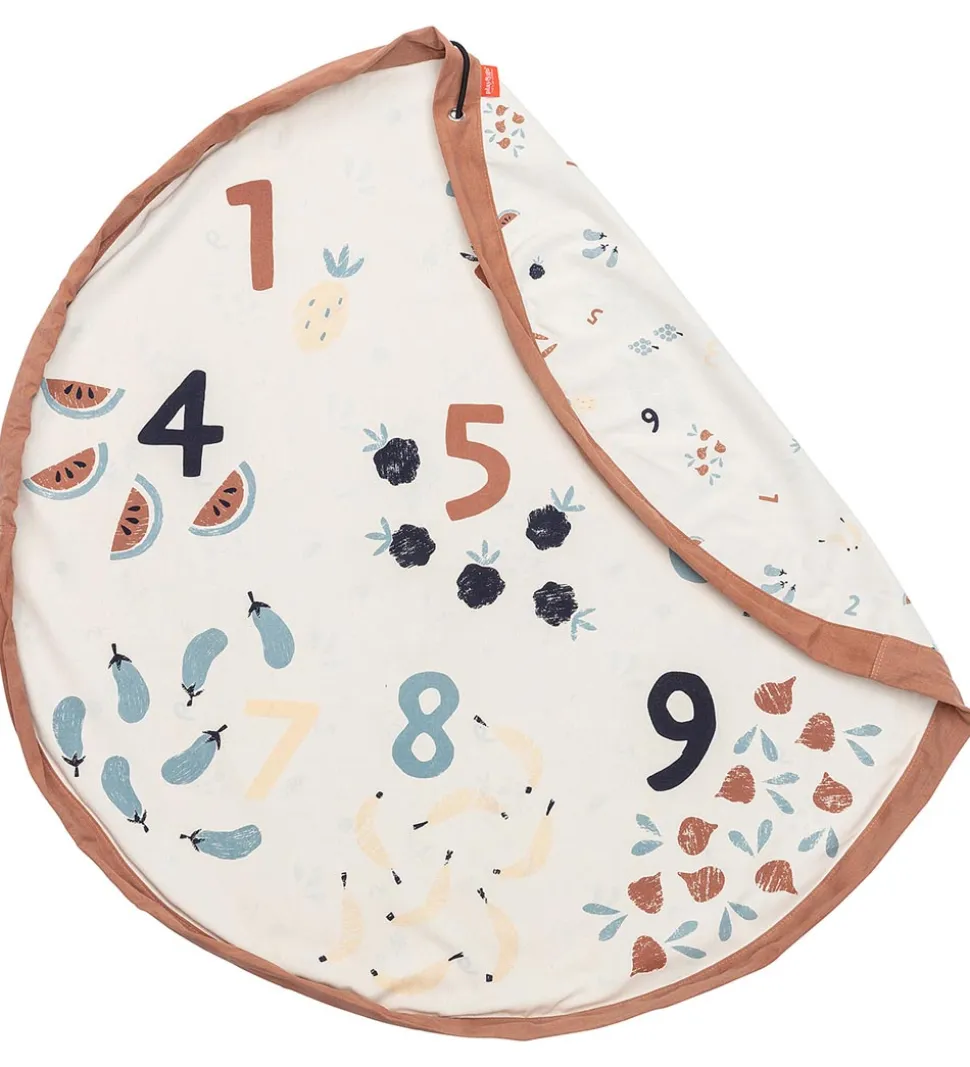Play&Go Legetøjstæppe - Ø: 140 cm - Veggie Numbers