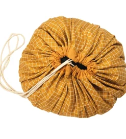 Play&Go Legetæppe - Ø140 - Grid Mustard